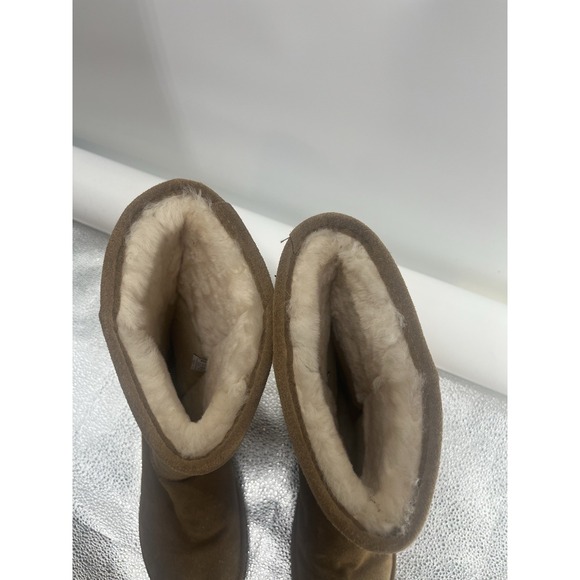 Bearpaw Women's Size 11 Hickory Elle Tall Suede Wool Sheepskin Winter Boots - Picture 2 of 9